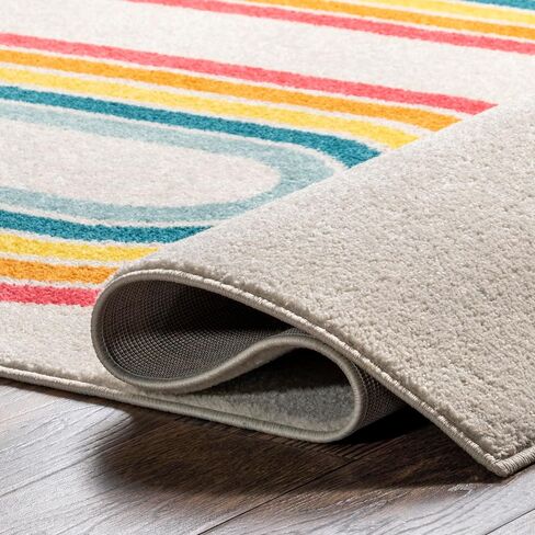 سجادة منطقة الأطفال nuLOOM Rainbow Swirl، مقاس 5x8، متعددة الألوان in Saudi Arabia