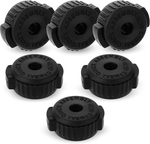 6 PCS Plastic Cymbal Nuts Quick-Fit Cymbals Rapid Release Cymbal Topper 8 mm Drum Accessories Black Drum Cymbals Hardware Percussion Drum Kit Cymbal Mate for Drum Replacement Kitparts in Saudi Arabia