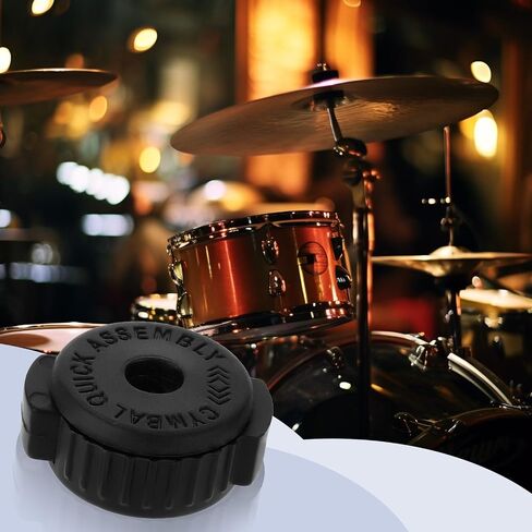 6 PCS Plastic Cymbal Nuts Quick-Fit Cymbals Rapid Release Cymbal Topper 8 mm Drum Accessories Black Drum Cymbals Hardware Percussion Drum Kit Cymbal Mate for Drum Replacement Kitparts in Saudi Arabia