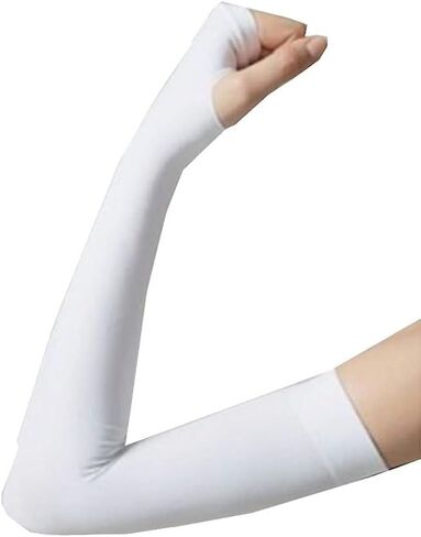 ANIAC للنساء والفتيات من الأشعة فوق البنفسجية للحماية من الأشعة فوق البنفسجية، أكمام أذرع تبريد بعامل حماية من أشعة الشمس 50+ ملحقات حماية من الشمس، غطاء حماية مضاد للأشعة فوق البنفسجية (رمادي + أزرق + أبيض + وردي + عاري) in Kuwait