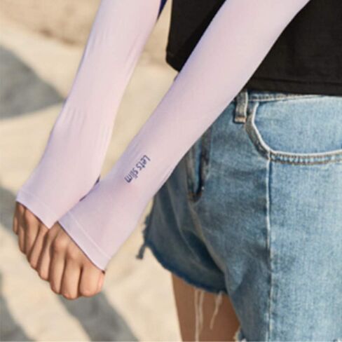 ANIAC للنساء والفتيات من الأشعة فوق البنفسجية للحماية من الأشعة فوق البنفسجية، أكمام أذرع تبريد بعامل حماية من أشعة الشمس 50+ ملحقات حماية من الشمس، غطاء حماية مضاد للأشعة فوق البنفسجية (رمادي + أزرق + أبيض + وردي + عاري) in Kuwait