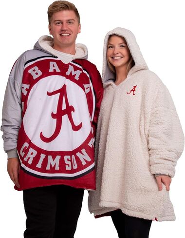 FOCO Reversible Oversized Sherpa Hoodie Sweatshirt Colorblock Hoodeez in Saudi Arabia