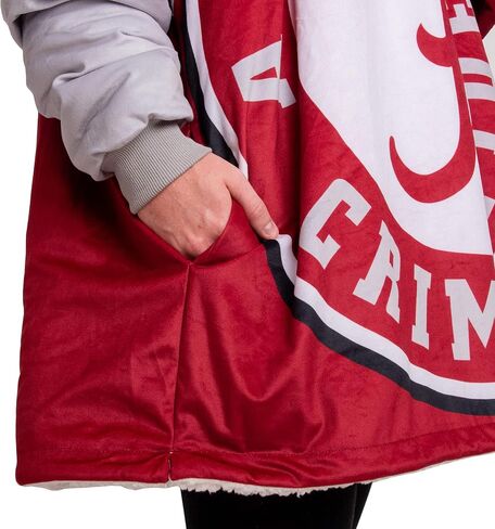 FOCO Reversible Oversized Sherpa Hoodie Sweatshirt Colorblock Hoodeez in Saudi Arabia