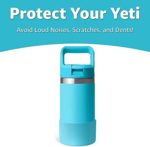 Silicone Boot for Yeti Rambler Jr 12oz and 18oz Bottle | 2mm Sleeve | Anti-Slip Boot | Protector for the Bottom of your Bottle | Protects Against Damage | BPA Free Silicone (Black) in Saudi Arabia