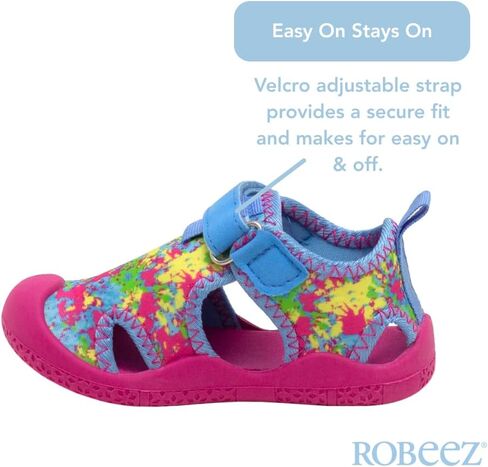 Robeez Kids Water Shoes Boys & Girls Slip Resistant Neoprene Aqua Shoes for Summer, Beach, Pool - Infant/Toddler, 12 Months - 3.5 Years in Saudi Arabia