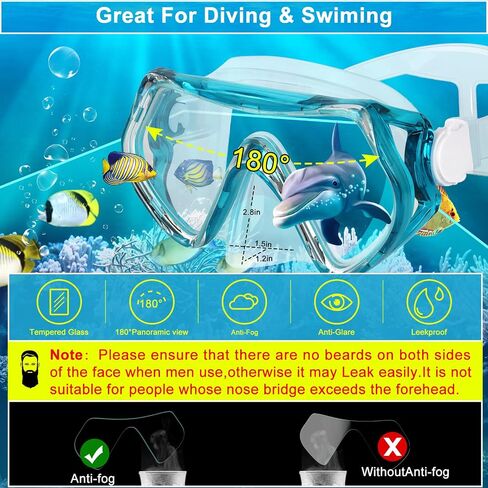 Adult Snorkeling Set, Gimilife 4 in 1 Diving Mask and Dry Top Snorkeling Gear for Audults Snorkeling Scuba Diving Swimming Travel in Saudi Arabia