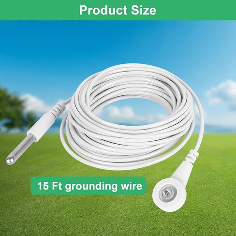 Grounding Wrist Strap, Grounding Wrist Band Grounding Wires Grounding Bracelet with 15 Feet Grounding Cord Fits Most Earthing Grounding Products for Sleep Energy Healthy(2PCS Grounding Wrist) in Kuwait