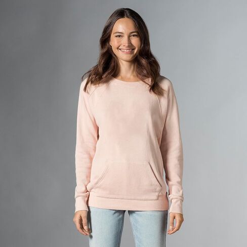 MV Sport Soft Crew Neck Sweatshirt with Pouch Pockets for Women/Fleece Womens Crewneck Sweatshirts/Crewnecks for Women in Saudi Arabia