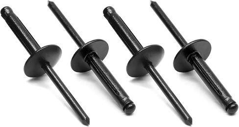 60 قطعة من المسامير العمياء ذات الحافة الكبيرة 3/16 بوصة × 1 بوصة، مسامير من الألومنيوم الأسود، قطر الحافة 5/8 بوصة (16 مم) in Kuwait