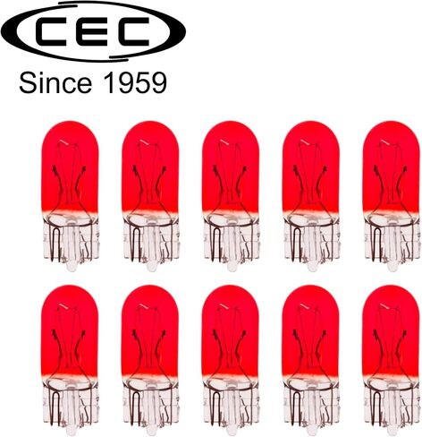 CEC Industries 194 Light Bulb 14V, 3.78W, T3.25 Shape, C-2F Filament, Glass Wedge (10-Pack) in Saudi Arabia