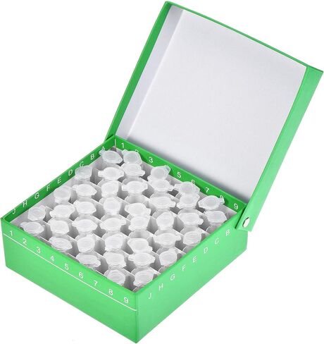 Uxcell الطرد المركزي أنبوب الفريزر صندوق تخزين 81-Well حامل كرتون مقاوم للماء أحمر لأنابيب الطرد المركزي الصغيرة 1.8 مللي/2 مللي in Saudi Arabia