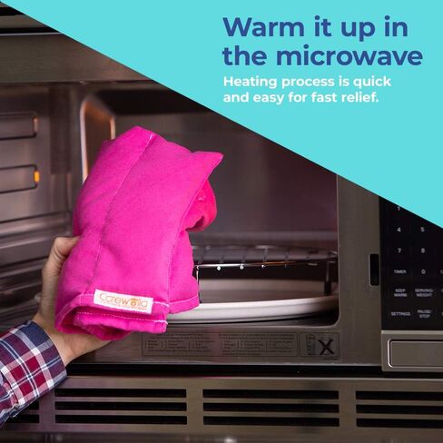 Microwave Heating Pad for Pain Relief, 9 x 22 Multipurpose Pads, Natural Buckwheat and Lavender Mix, Hot/Cold, Aromatherapy, Made in USA (Pink) in Saudi Arabia