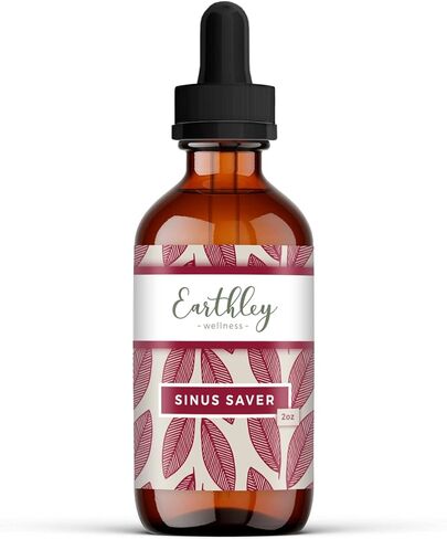 Earthley Wellness Sinus Saver، علاج طبيعي، خالي من مسببات الحساسية، البارابين، والمواد الحافظة، يساعد على تعزيز فيتامين C (2 أونصة، خالي من الكحول) in Kuwait