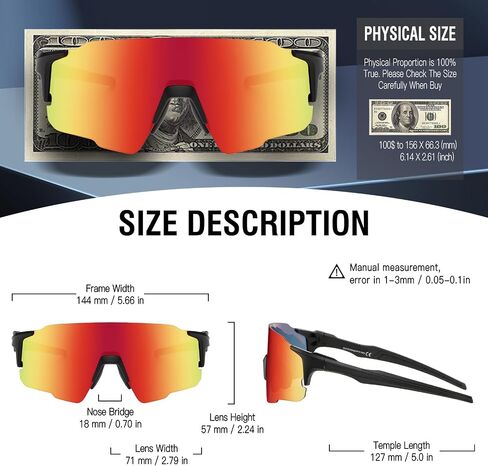 DUCO Sports Sunglasses for Men Women Fishing Cycling Mountain Bike Sun Glasses UV400 Protection 0042 in Saudi Arabia
