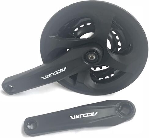 Mountain Bike Crankset Square Taper 6/7/8 Speed with 170mm Crank Length 42-34-24T Chainring Set Universal Crank Set for Mountain Bikes MTB BMX Road Bicycle Accessories in Saudi Arabia