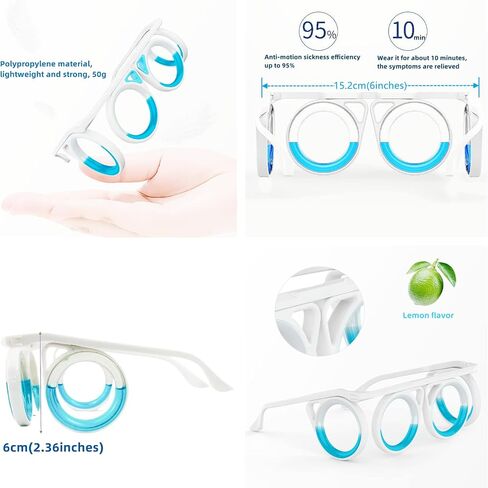 Motion Sickness Glasses,Car Sickness Glasses for Adults Kids,Anti Motion Sickness Glasses and Wristbands 2 in 1 Set Pack in Saudi Arabia