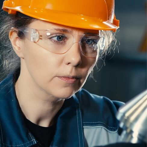 amoolo Clear Safety Glasses Bulk of 24, Protective Eyewear for Men Women, ANSI Z87.1 Impact Resistant Eye Protection for Work, Lab, Construction in Saudi Arabia