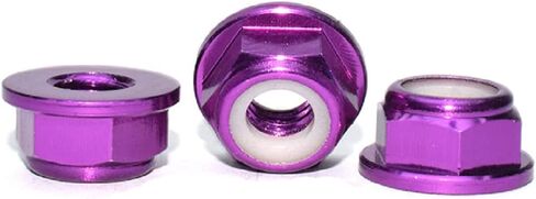 20pcs M4 Nuts Flanged Nylon Lock Nut Nylock Self-Lock Aluminum Nuts (Purple) in Saudi Arabia