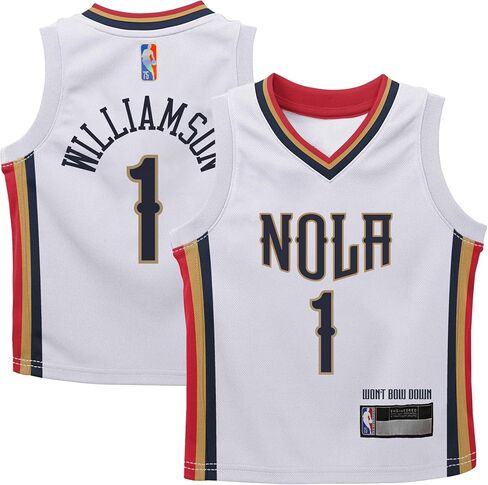 Zion Williamson New Orleans Pelicans White #1 Infants Toddler City Edition Swingman Jersey - 24 Months in Saudi Arabia