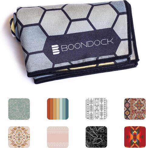 Boondock Co | Premium Microfiber Gym Towel | Towel for Gym, Yoga, Travel, Workout, Backpacking, Beach — Highly Absorbent Quick Dry and Sand Free Fabric (Gym Towel, Arctic) in Saudi Arabia