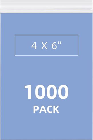 1000 عبوة من أكياس زيبلوك الصغيرة - 2 × 3 بوصة أكياس بلاستيكية صغيرة قابلة للإغلاق وسحاب شفاف من البوليستر للمجوهرات وحبوب الحلوى والخرز الماسي، (2 مل) in Kuwait