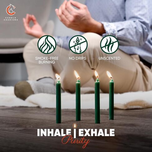شمعة كاريزما 100 شمعة تعويذة متعددة الألوان - شموع بارافين غير معطرة مقاس 4 بوصات، شموع ملونة بدون دخان وبدون قطرات، وقت حرق طويل 0.43 بوصة شموع مدببة سميكة للطقوس والسحر والحفلات in Saudi Arabia