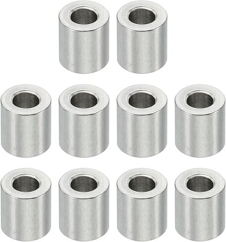 PATIKIL M3 Stainless Steel Spacers, 10 Pcs Metal Spacer Stainless Steel 3.1mm ID x 6mm OD X10mm L Stainless Steel Spacers Screw Standoff Round for 1/8 Inch or M3 Screw Bolts in Saudi Arabia