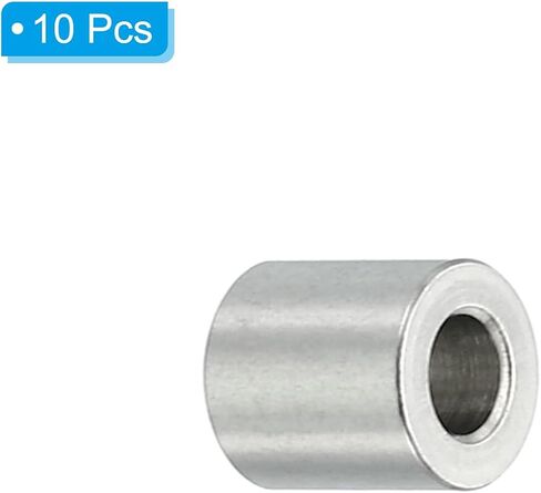 PATIKIL M3 Stainless Steel Spacers, 10 Pcs Metal Spacer Stainless Steel 3.1mm ID x 6mm OD X10mm L Stainless Steel Spacers Screw Standoff Round for 1/8 Inch or M3 Screw Bolts in Saudi Arabia
