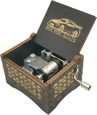Engraved Wooden Music Box Antique Carved Hands Crank Musical Box Gift for Lover, Boyfriend, Girlfriend, Husband, Wife (Bink's Sakes 01) in Saudi Arabia