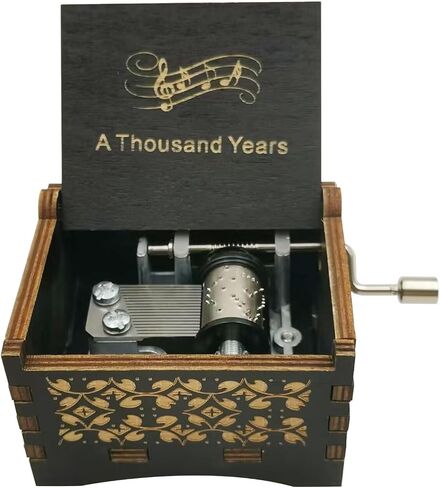 Engraved Wooden Music Box Antique Carved Hands Crank Musical Box Gift for Lover, Boyfriend, Girlfriend, Husband, Wife (Bink's Sakes 01) in Saudi Arabia