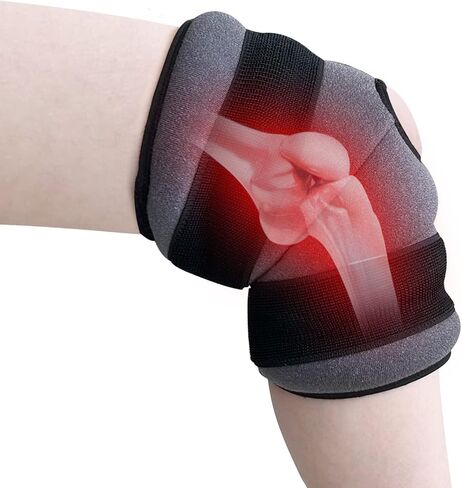 Knee Braces for knee Pain Heating Pad for Knee Microwavable 15.5 * 8.26"-Heat Wrap Compression for Joint Pain, Sports Injuries, Arthritis, Bursitis, Tendonitis-Adjustable knee hot pack wrap(Single) in Kuwait