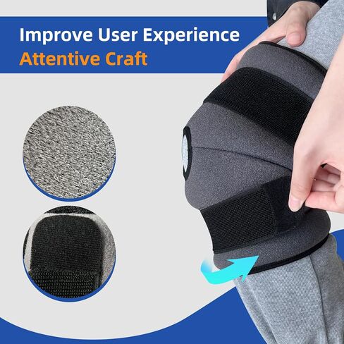 Knee Braces for knee Pain Heating Pad for Knee Microwavable 15.5 * 8.26"-Heat Wrap Compression for Joint Pain, Sports Injuries, Arthritis, Bursitis, Tendonitis-Adjustable knee hot pack wrap(Single) in Kuwait