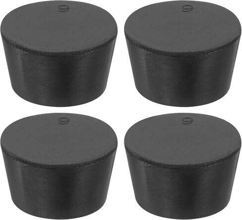 MECCANIXITY Rubber Tapered Plug 41mm to 50mm Solid Test Tubes Bungs Stopper Black for Lab Home 4 Pieces in Saudi Arabia
