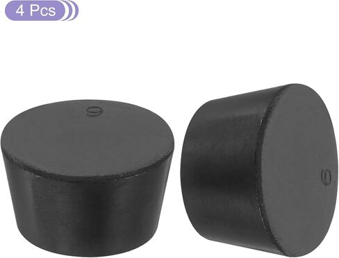 MECCANIXITY Rubber Tapered Plug 41mm to 50mm Solid Test Tubes Bungs Stopper Black for Lab Home 4 Pieces in Saudi Arabia