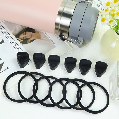 سدادة بديلة وحشية بديلة، متوافقة مع غطاء زجاجة المياه Stanley Quick FLIP GO 24/36oz، غطاء علوي من السيليكون وحشوات الختم قطع بديلة لملحقات Stanley in Kuwait