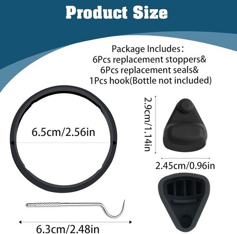 سدادة بديلة وحشية بديلة، متوافقة مع غطاء زجاجة المياه Stanley Quick FLIP GO 24/36oz، غطاء علوي من السيليكون وحشوات الختم قطع بديلة لملحقات Stanley in Kuwait