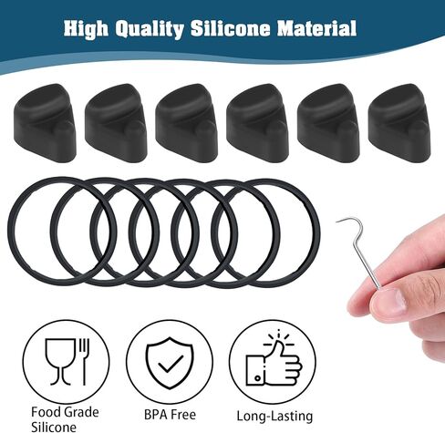 سدادة بديلة وحشية بديلة، متوافقة مع غطاء زجاجة المياه Stanley Quick FLIP GO 24/36oz، غطاء علوي من السيليكون وحشوات الختم قطع بديلة لملحقات Stanley in Kuwait