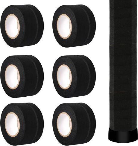 12pcs Lacrosse Stick Tapes, Cotton Tape Non-Precut Hockey Stick Grip Tapes Sweat-Absorbent Grip Tape for Golf Baseball Bats White Bar Cloth Tape in Saudi Arabia