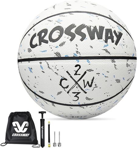 Outdoor Basketball Composite Leather Ultra-Grip – Size 5 6 7 Indoor Basketballs Excellent Bounce Durable with Pump in Saudi Arabia