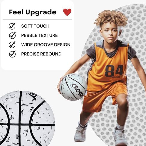 Outdoor Basketball Composite Leather Ultra-Grip – Size 5 6 7 Indoor Basketballs Excellent Bounce Durable with Pump in Saudi Arabia
