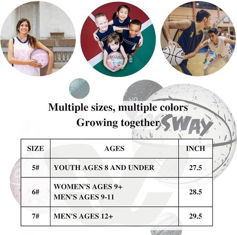 Outdoor Basketball Composite Leather Ultra-Grip – Size 5 6 7 Indoor Basketballs Excellent Bounce Durable with Pump in Saudi Arabia