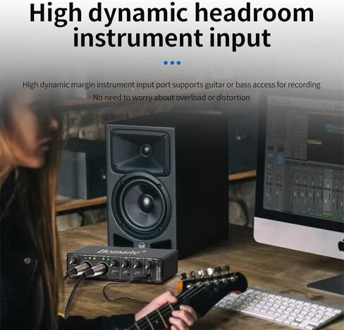 واجهة صوت (24 بت/192 كيلو هرتز) مع معدات بودكاست لميكروفون مكثف، حزمة استوديو التسجيل، واجهة صوت للكمبيوتر المحمول، مدونة فيديو، بث حي، بث مباشر، يوتيوب تيك توك in Kuwait