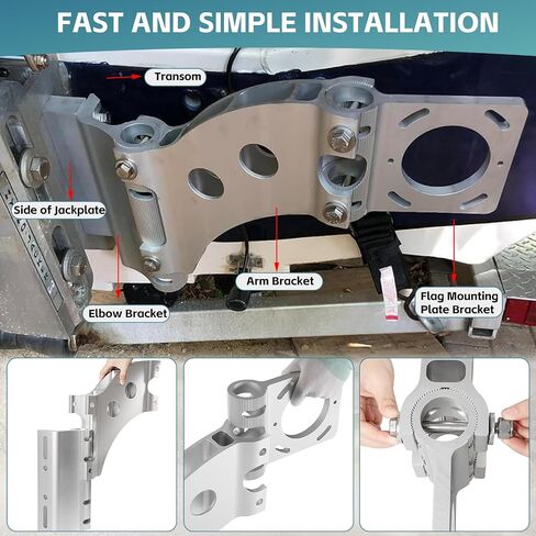 استبدال للوحة تثبيت Minn Kota 1810340 Talon Jackplate G2-Port/يمين، دعامة لوحة جاك مثبتة على جانب Talon، دعامة تثبيت Talon للميناء أو الجانب الأيمن، لدعامة تثبيت Minn Kota Talon in Saudi Arabia
