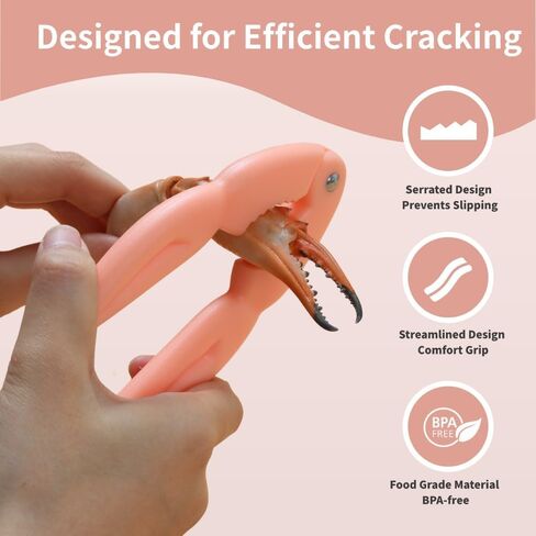 4Pcs Crab Crackers and Tools Multicolored Crab Leg Crackers Tool Efficient Lobster Crackers Portable Seafood Crackers and Tools Crab Legs Utensils Crab Claw Crackers Crab Tools for Eating in Kuwait