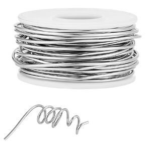 AHANDMAKER 65.6 FT 18 Gauge Stainless Steel 316L Wire, 1mm Soft Stainless Steel Wire, Round Metal Craft Wire for Sculpting, DIY Jewelry Making, Crafting