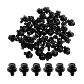 MroMax M5 x 14mm Carbon Steel Phillips Pan Head Machine Screws Bolts Combine with Spring Washer and Plain Washers 20Pcs