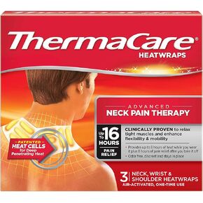 ThermaCare Neck Shoulder and Wrist Heatwrap - 3 count - Pack of 8