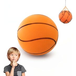 Silent Basketball - Silent Basketball Dribbling Indoor - Airless Basketball - Soft Foam Basketball, Uncompressed Packaging - Gift for Kids, Basketball lover