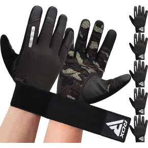RDX Weight Lifting Gloves with Wrist Support -Touch Screen Full Finger Gym Workout, Breathable Anti Slip Padded Grip, Men Women Fitness Training, Powerlifting Bodybuilding HIIT Exercise Weightlifting