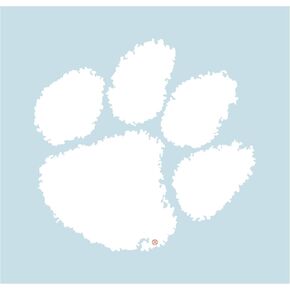 Craftique Clemson Tigers Decal (white (Paw) (3 in, 4 in, 6 in, 12 in), 4 in)